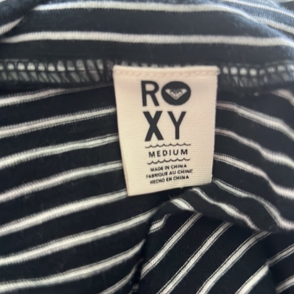 Roxy Strapless Maxi Dress. Medium.Navy Blue and White Stripes. - Picture 5 of 5